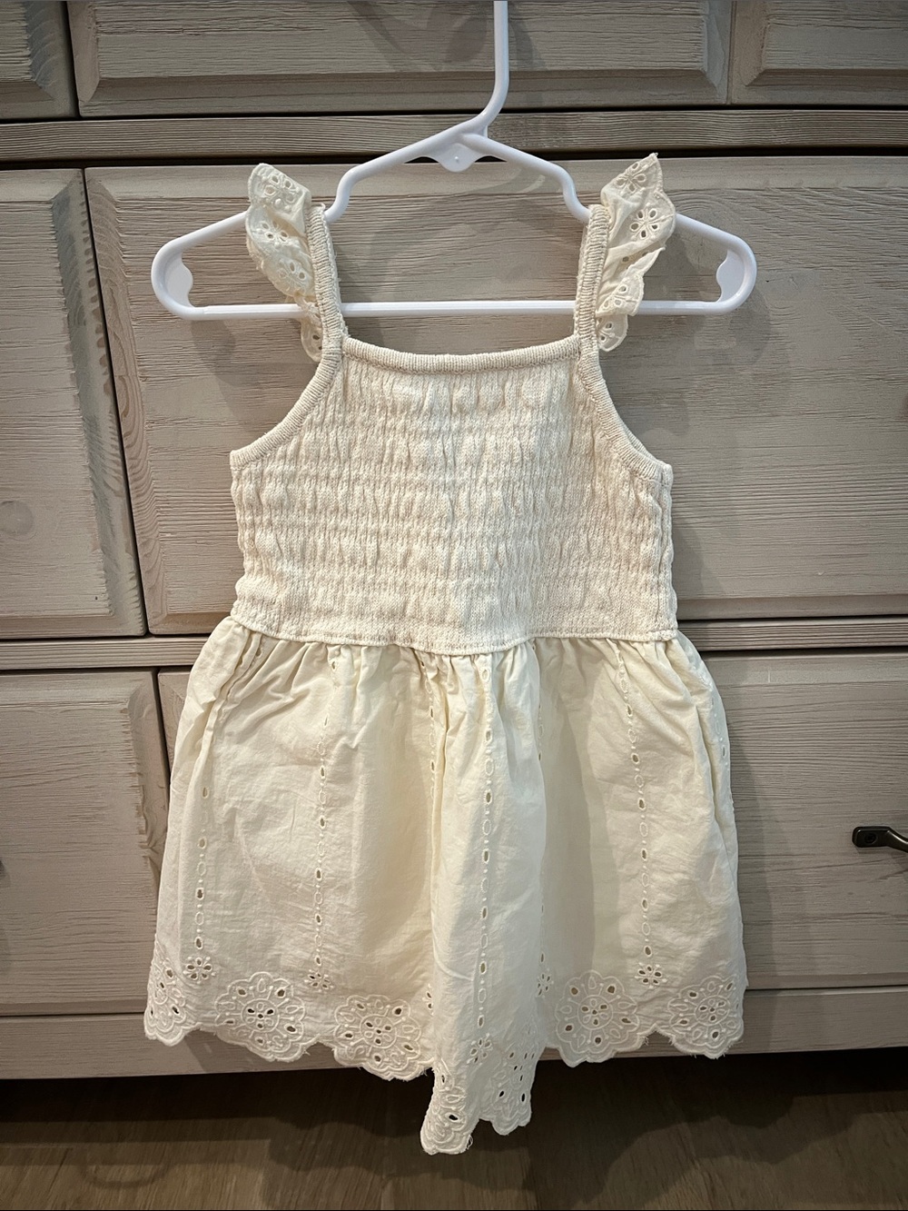 ZARA Children's Cream Eyelet Sundress -